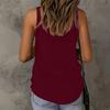 Women Vest Soft Breathable Fabric Sleeveless V-Neck Tops Loose Fit Pure Color Mesh Splicing Casual Tops Summer Work Party Wear