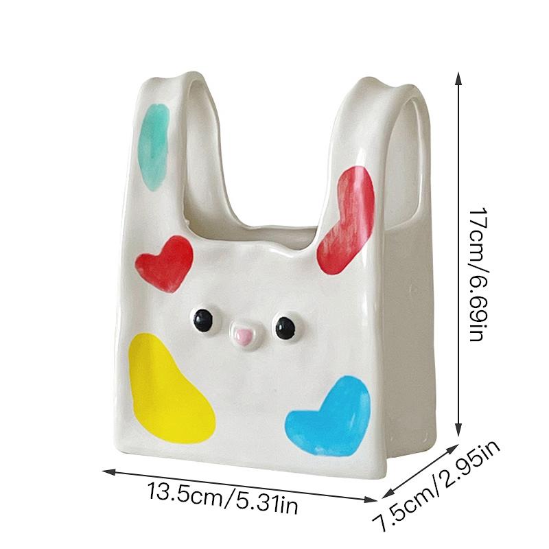 Cute Handbag Flower Pot Ceramic Succulent Pot Planter Home Decor Desktop Ornaments Bonsai Plant Pot