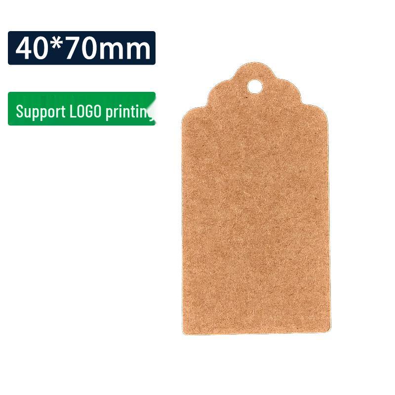 50x30 Kraft Paper Flower Head Blank Hang Tag - European Handwritten Message Bookmark Gift