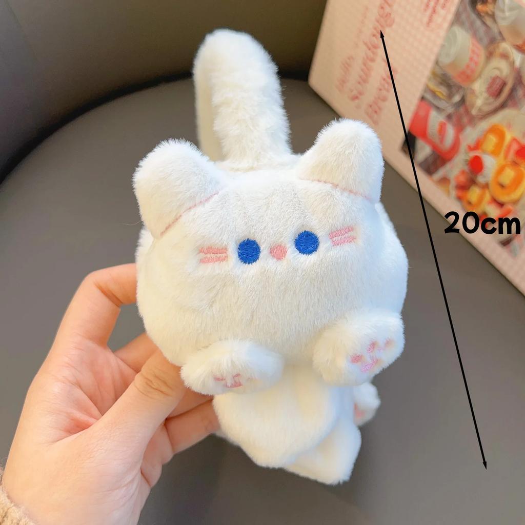 Cartoon Cat Winter Earmuffs For Children Girls Lovely Warm Plush Ear Muffs Soft Comfortable Ear Protection Earmuffs Fashion Gift