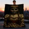 1 Stück Annabelle Puppe, Horror Outdoor Flanelldecke Geschenk für Jungen Mädchen Erwachsene, Familie Freunde