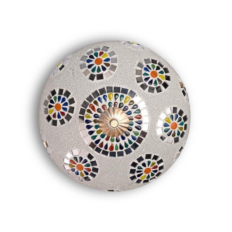 Mosaic Crafted Multicoloured Decorative Glass Ceiling Light
