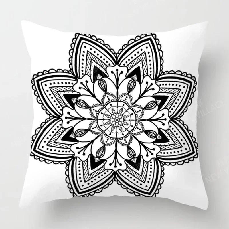 Fall Home Decor Autumn Living Room Throw Pillow Cover Sofa Boho Cushion Cover Mandala