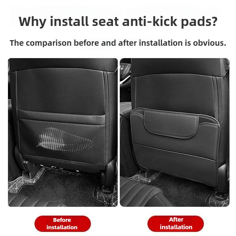 Car Seat Back Prevent Kick Pad Storage Mat Accessories For GR Corolla Yaris Aygo Prius Camry Auris Avensis 4Runner