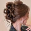 Vintage Leopard Print Bow Shark Clip Hair Clipper for Women New Edition Bangs Claws Clip High-End Winter Hair Accessories