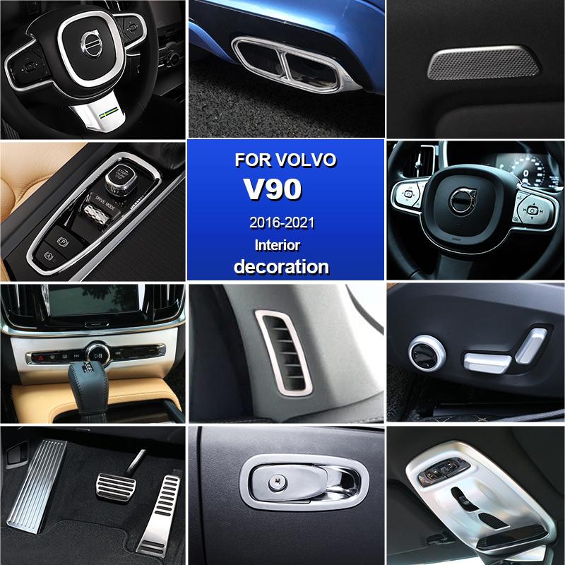 ABS/stainless steel for volvo v90 s90 Accessories 2017 2018 Car Decoration Sticker Interior Moulding