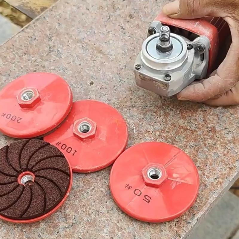 Carborundum Polishing Pad Integrated Stone Trimming and Polishing Disc Sanding Pad 50/100/200# For 100 Type Grinder