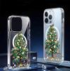 Magnetic Christmas Tree Phone Case for iPhone 15/16/17 Pro Max - Transparent Full Coverage