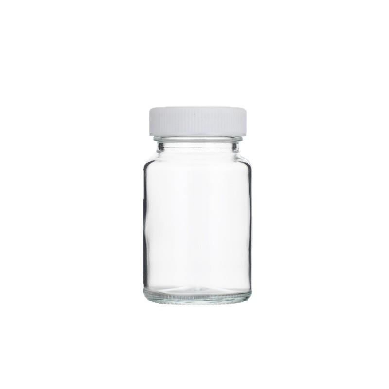 Round Glass Seasoning Dispenser Jar with Sealed Lid for BBQ and Household Spices