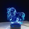 Factory Dropshipping ODM Rechargeable Touch Switch Dog Arylic Panel Box Table Night Lamp  16 Colors Change 3D LED Light