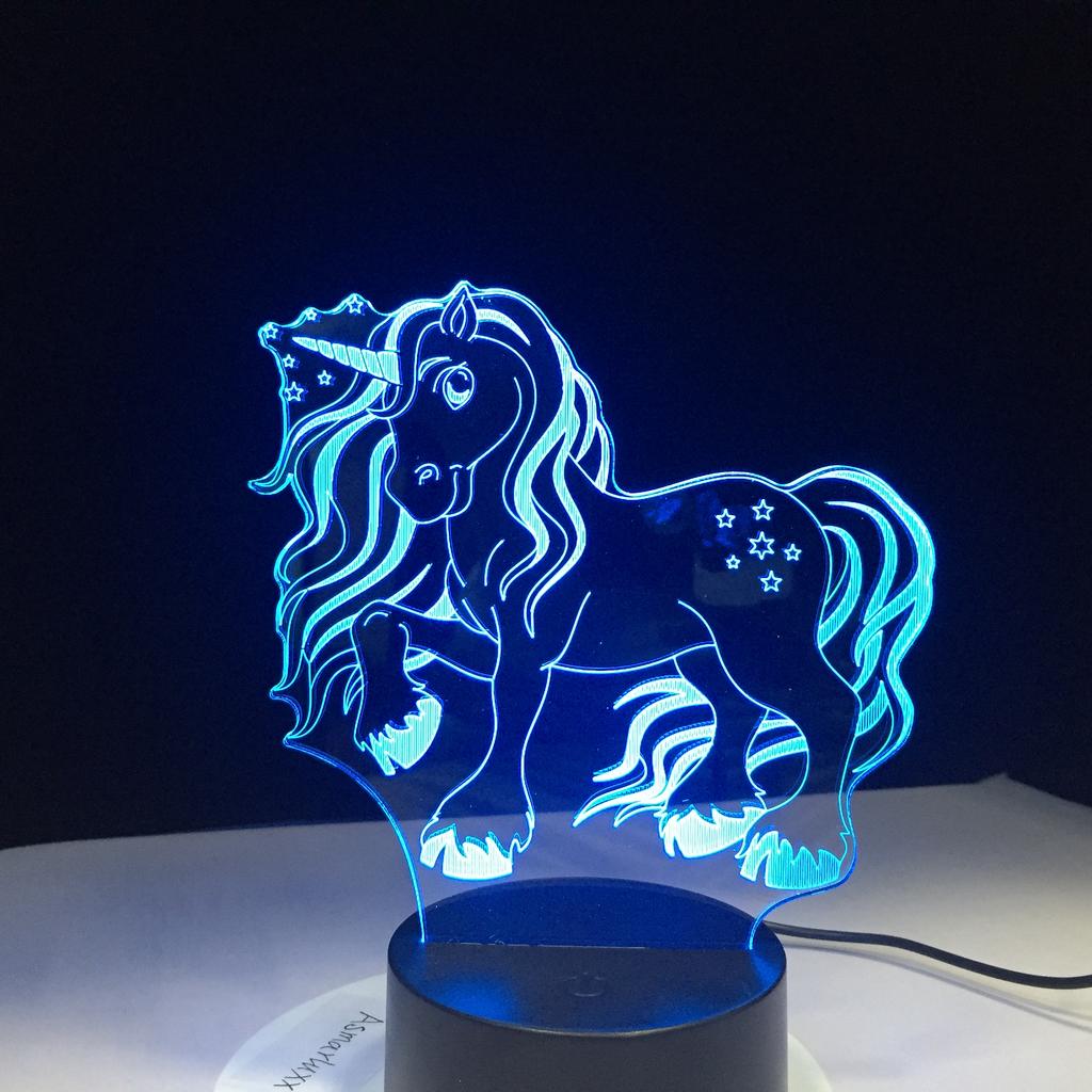 Factory Dropshipping ODM Rechargeable Touch Switch Dog Arylic Panel Box Table Night Lamp  16 Colors Change 3D LED Light