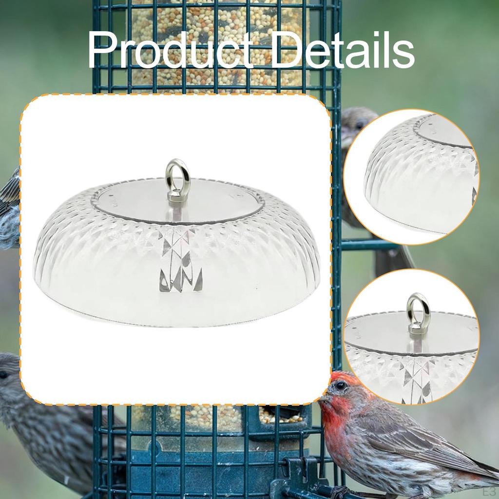 Baffle for Bird Feeders Cover Dome Weather Outdoor Porch Patio House