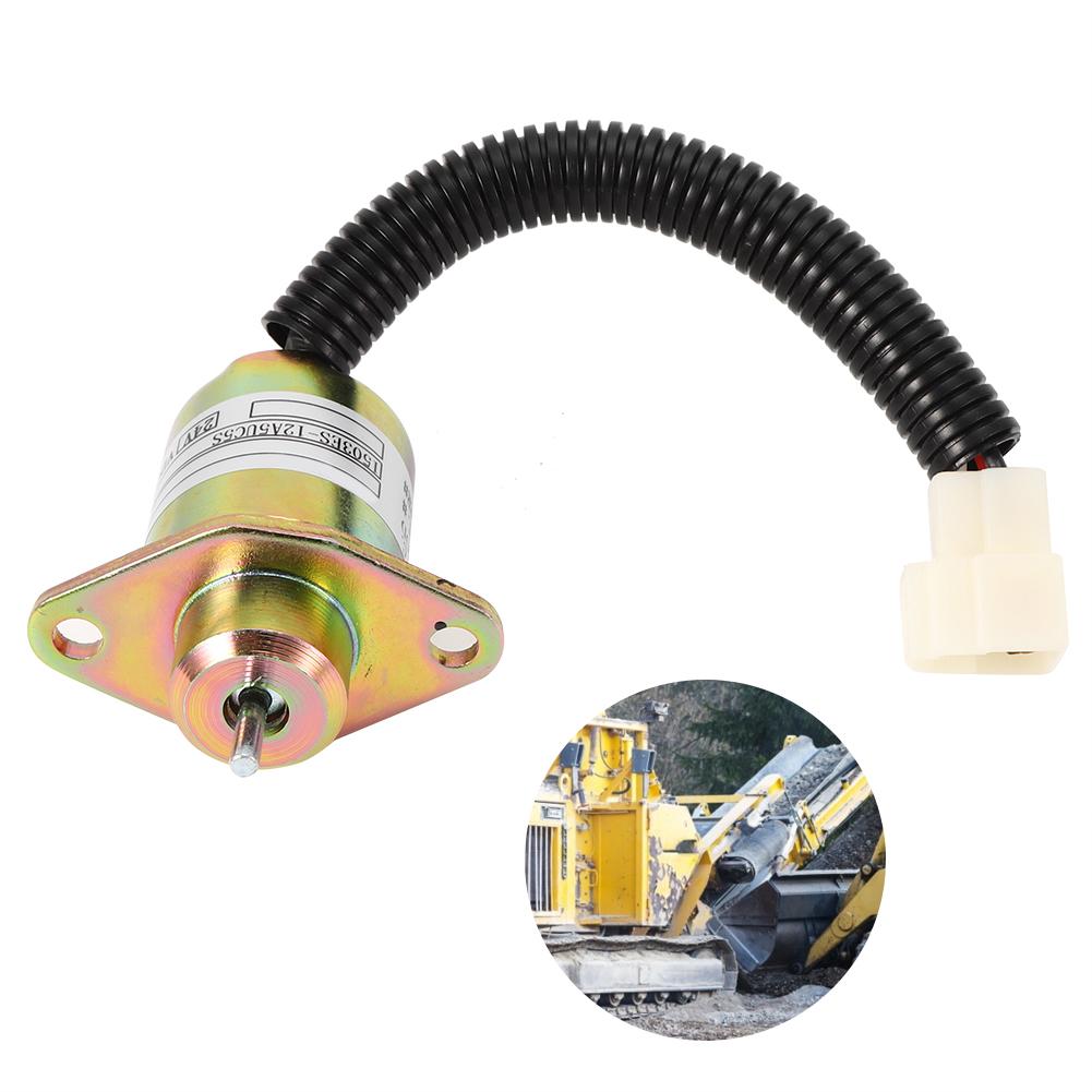 Engine Shut off Solenoid Valve 1503ES‑12A5UC5S Steel Shell DC 24V for Kubota 05 Series