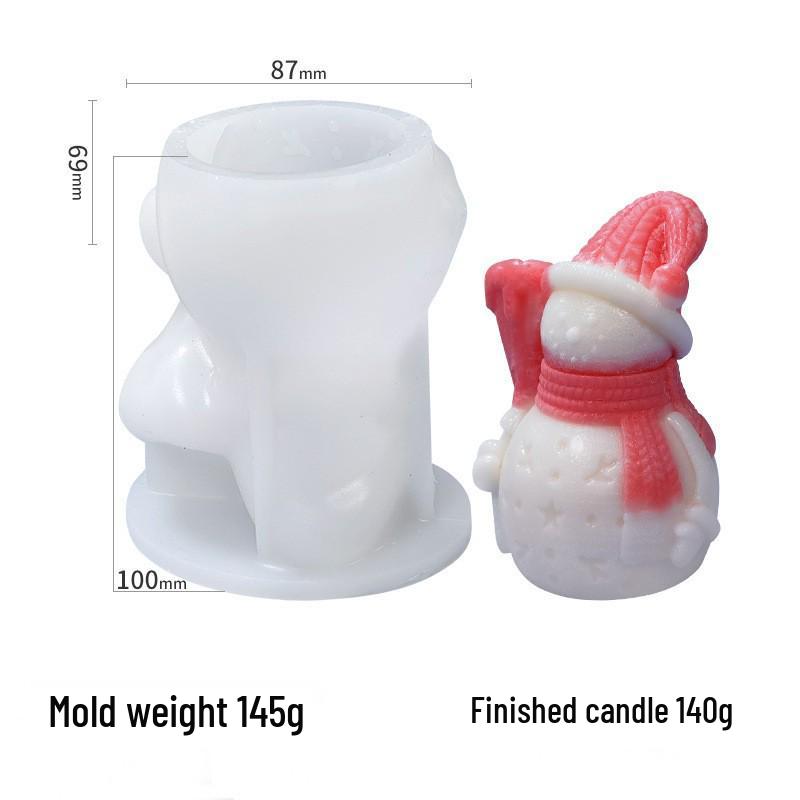 Stampo per candele natalizie: Babbo Natale, Cedro, Pupazzo di neve