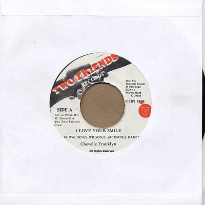 7inch Record CHEVELLE FRANKLYN I Love Your Smile NONE Two Friends Rec 1992 Jamaica Reggae Ska Dub Used