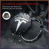 4Pcs 56MM Car Emblem Wheel Center Hub Cap Covers Auto Rim Cover For Tesla Model S Model X Model Y Model 3 Roadster SpaceX Accessory