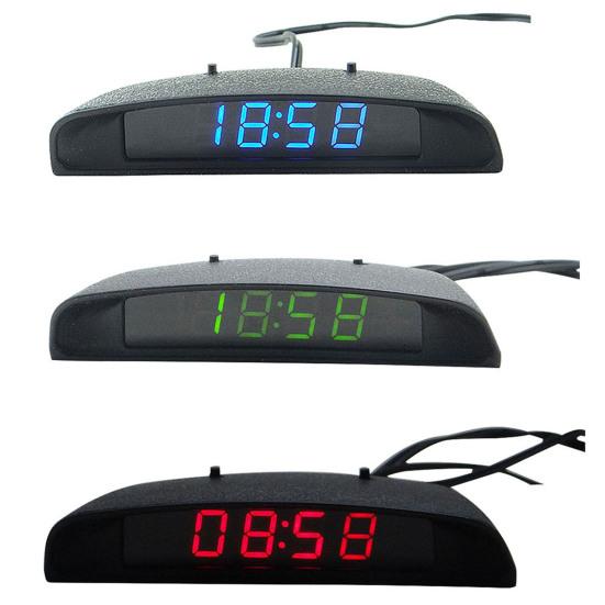 Orologio Elettronico 3-in-1 Visiera Parasole ABS LED Orologio Elettronico per Auto