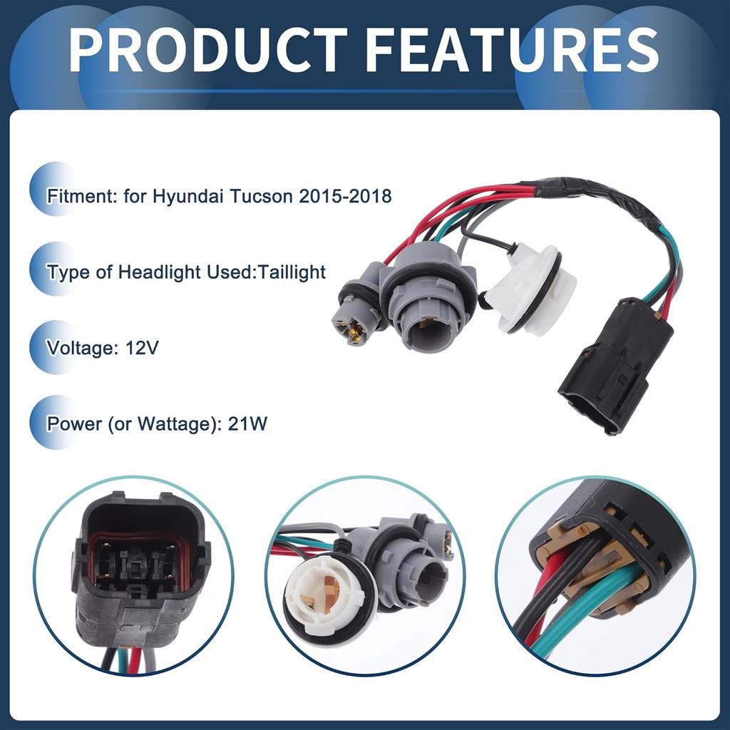 No.92480D3010 Headlight Wiring Harness Assembly for Hyundai Tucson 2016-2018 Taillight Lamp Wire Harness 1Pcs