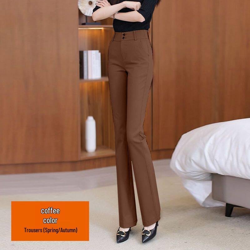 

Woodpecker Women s Micro Flare High Waist Slimming Pants, Spring/Autumn 2025 - Casual Elastic Bodycon Long Flare Style 2XL for 62.5-67.5 kg