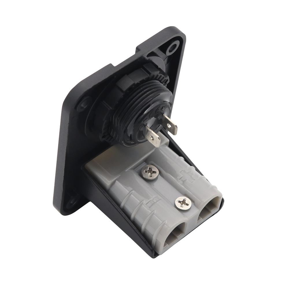 50 Amp Plug Socket  With Voltage Meter Flush Mount Recessed Plate