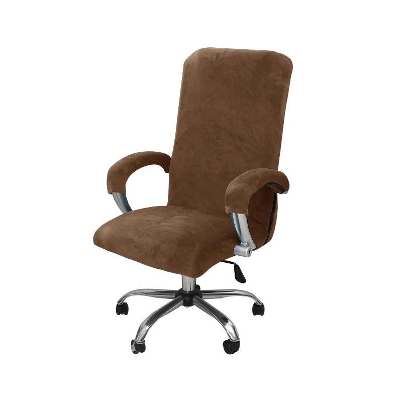 New Velvet Office Computer Desk Chair Covers Armchair Protector Black High Quality House Chaise Includ Armrest Gamer Covers