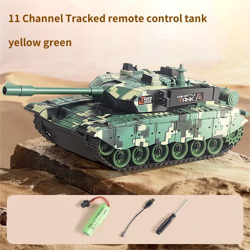 Non-Toxic 5Ch/11Ch Tracked Remote Control Tank Rc Car Toy With Sound Light Radio-Control Clawer Vehicle Children Electric Toys Children Gifts