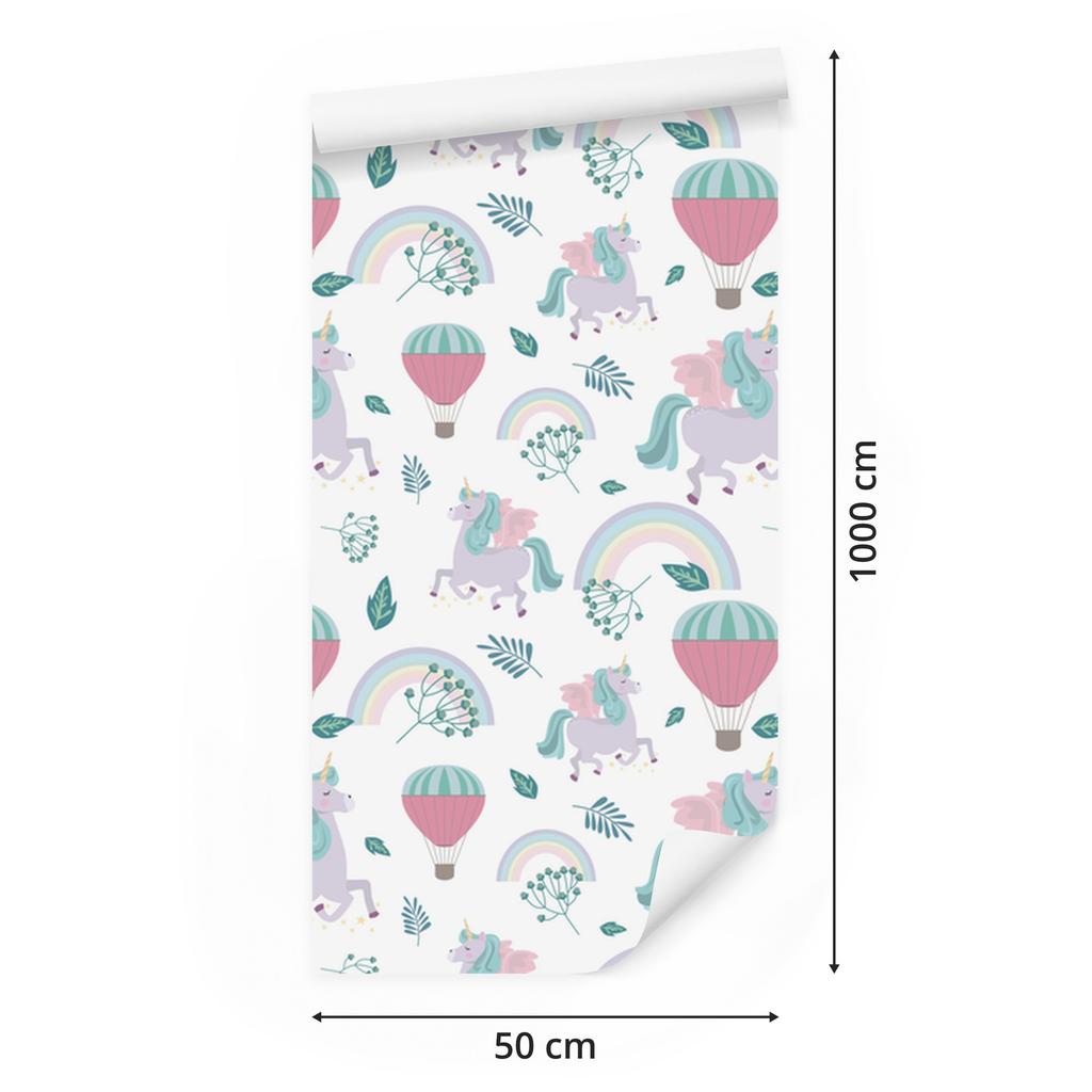 Balloons and Rainbows Wallpaper for Living Room and Bedroom 50x1000
