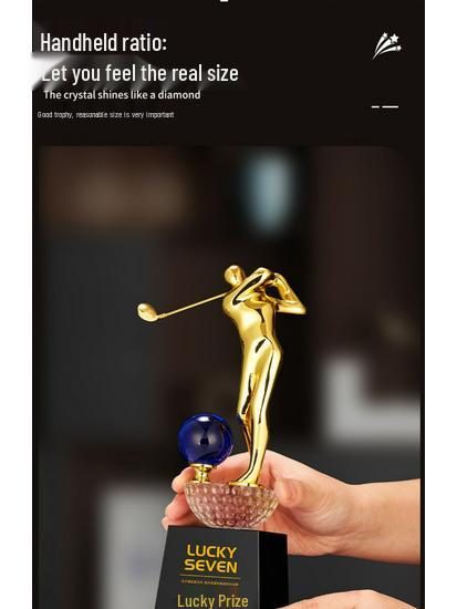 High-End Hole-in-One Golf Trophy: Metal Medal Award for Sports Events