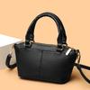 Retro Solid Color Cowhide Women's Shoulder Crossbody Bag Fashion Solid Color Cowhide Female Handbag Purse Luxury Ladies Tote Sac
