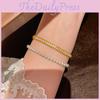 Geometric Alloy Adjustable Bracelet With Rhinestone Embellishments For Women