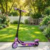 Electric Scooter for Kids Aged 6-14 Years, with Colourful Lights, Purple