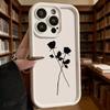 Two Roses Silhouette Soft TPU Phone Case for iPhone 17 16 15 14 13 12 11 Pro Max Plus Shockproof Anti-Slip Cover