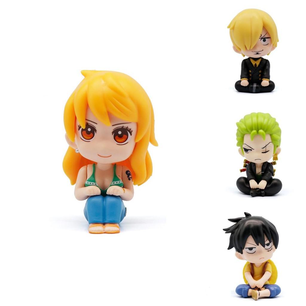Piece One Luffy Sanji Nami Zoro Action Figure Anime Kawaii Pvc Model Decor Doll