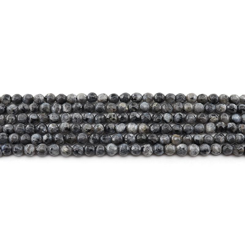 6mm Faceted Imitation Flash White Stone Beads, Natural Semi-finished DIY Jewelry Accessories