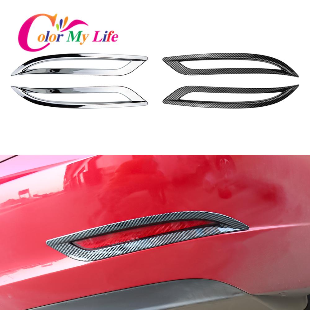 

Наклейка на задні протитуманні фари автомобіля ABS для Tesla Model 3 Model3 2016-2022 вуглецевого волокна, чорного кольору