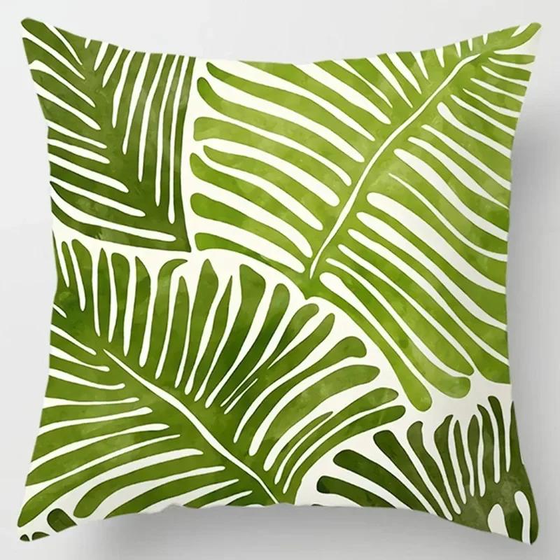 Luxury Home Decor Cushion Cover Office Decor Pillow Cover Tropical Plant Close Up Cactus Pattern Pillow Cover