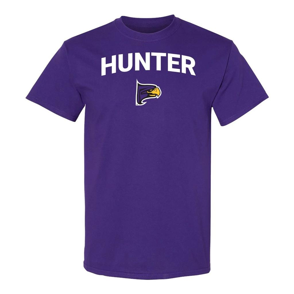 Hunter College Arch Logo T-Shirt - Purple