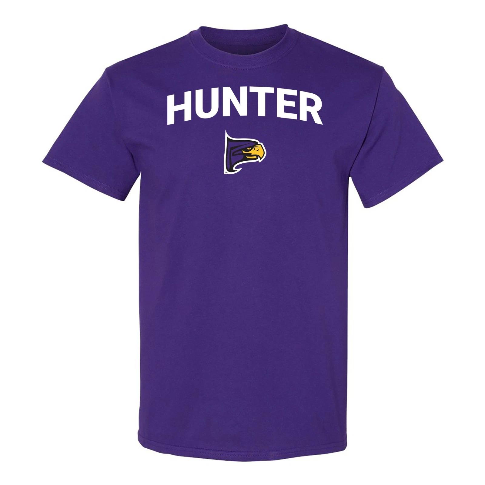 Hunter College Arch Logo T-Shirt - Purple 4XL