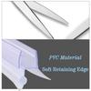 Bath Shower Screen Door Seal Strip for 4-6mm Glass Glue-free Waterproof Weatherstrip 50cm PVC Sealing Strip Bathroom Accessories