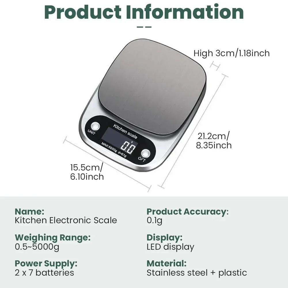 Household Kitchen Scale Baking Precision Food Scale 0.1g Gram Small Desktop Scale Tea Scale High Precision Digital Scale Compact