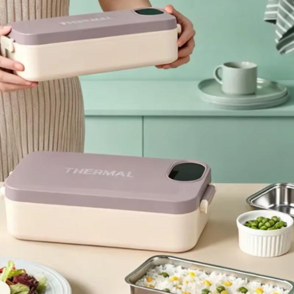 900ml Heating Lunch Box Intelligent Timer Heated Lunch Box Electric Rice Cooker  Car Travel
