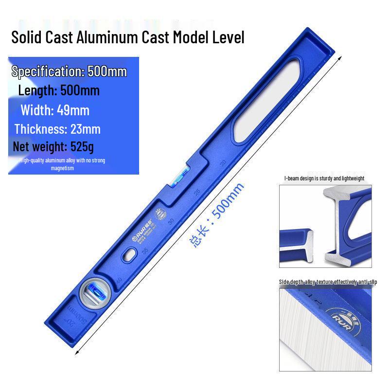 High Precision Solid Cast Aluminum Magnetic Spirit Level for Wall Tile Decoration