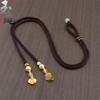 Adjustable Handmade Cloisonné Pendant Necklace with Double-Ear Gold Lock
