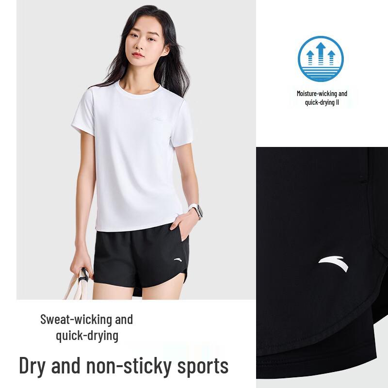 Anta Women's Quick-Dry Short Sleeve & Shorts Set