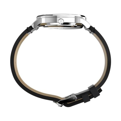 Timex Men's Waterbury Traditional, Black/White/Stainless Steel. One Size, 40mm Waterbury Classic Watch.