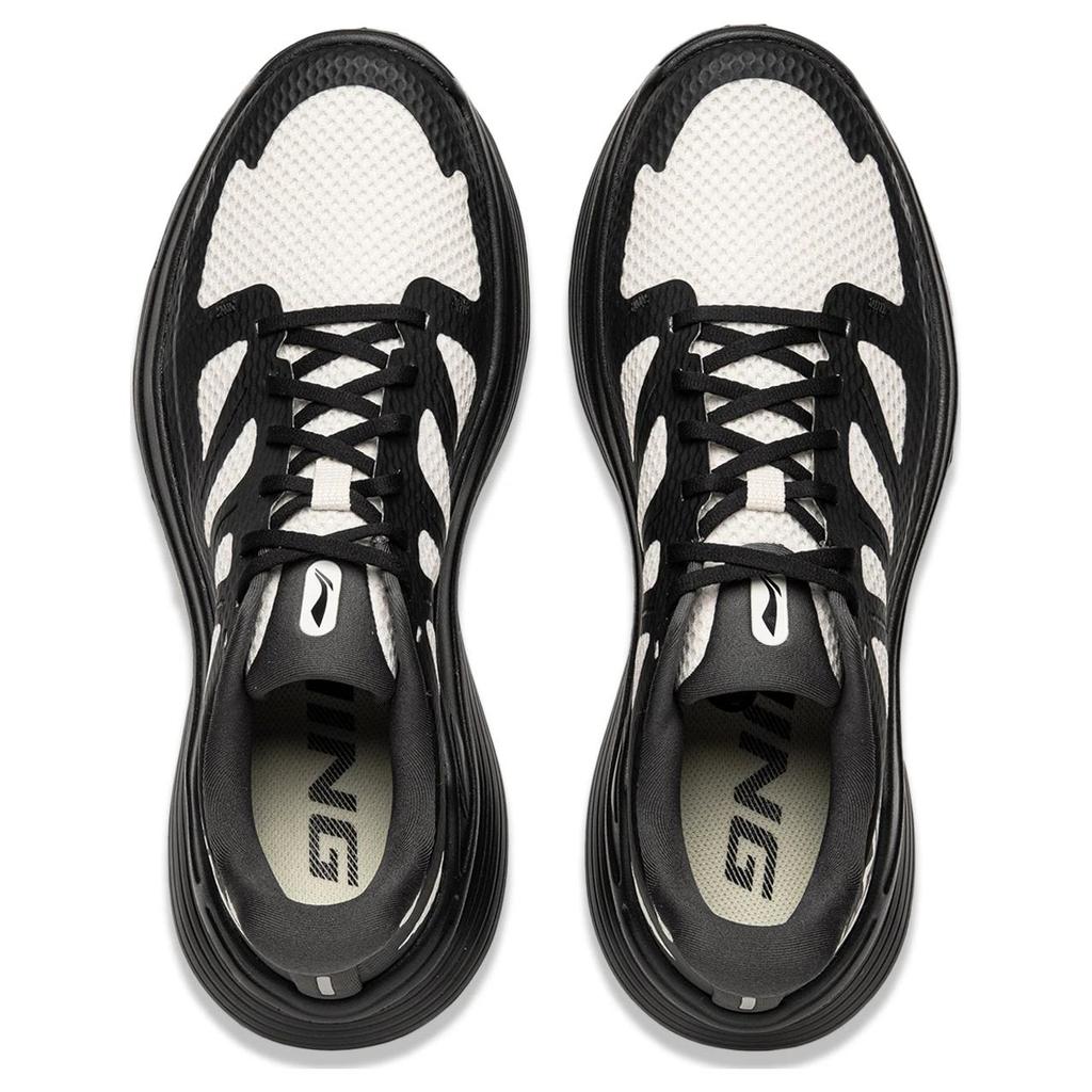 Lining Lingyue Refreshing Comfortable Non-Slip Wear-Resistant Low-Top Casual Running Shoes Men Sneaker Gray Black ARSU097-5