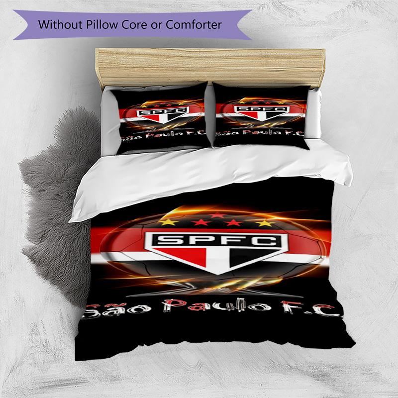 Paulo Fc Emblem Printed Pattern Duvet Cover Set – includes 1 duvet cover and 2 matching pillowcases Bedroom decor Christmas gifts