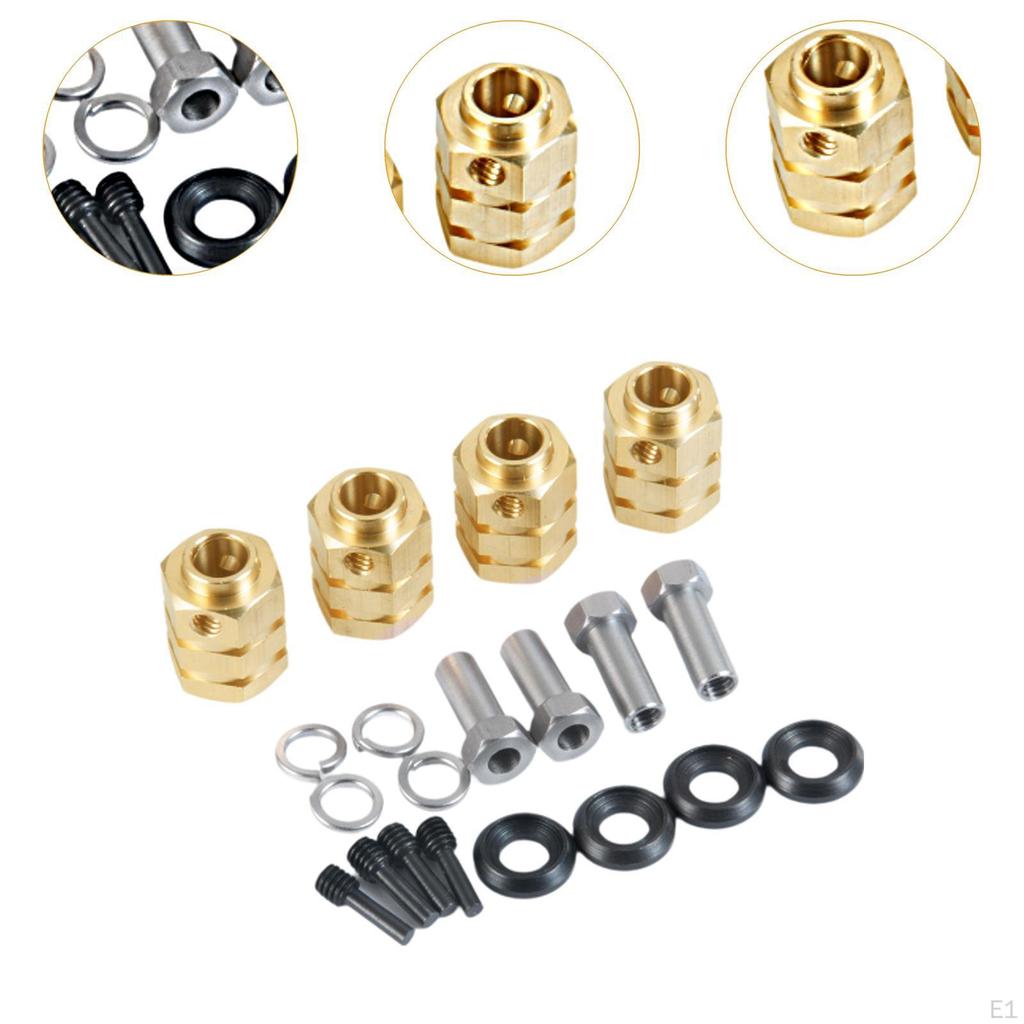 RC Crawler Wheel Hex Hubs with Inner Lock Nut Sturdy Easy Installation for TRX4 1:10 Scale Car