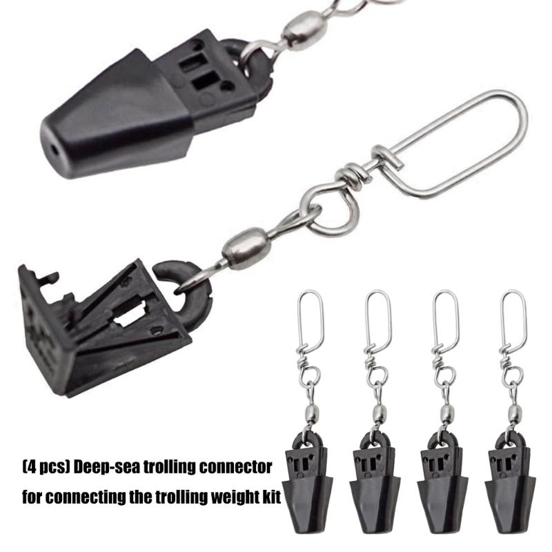 4pcs Downrigger Release Clips Trolling Linker Equipment Downrigger Terminal Fishing Weight Ball Connector Fishing Supply