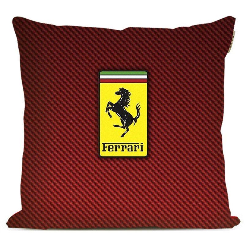 Car Logo Pillow Sofa Decorative Home Print Plush Square Throw Pillow Covers Cushion Decoration For Ferrari SJ Scuderia Ferrari